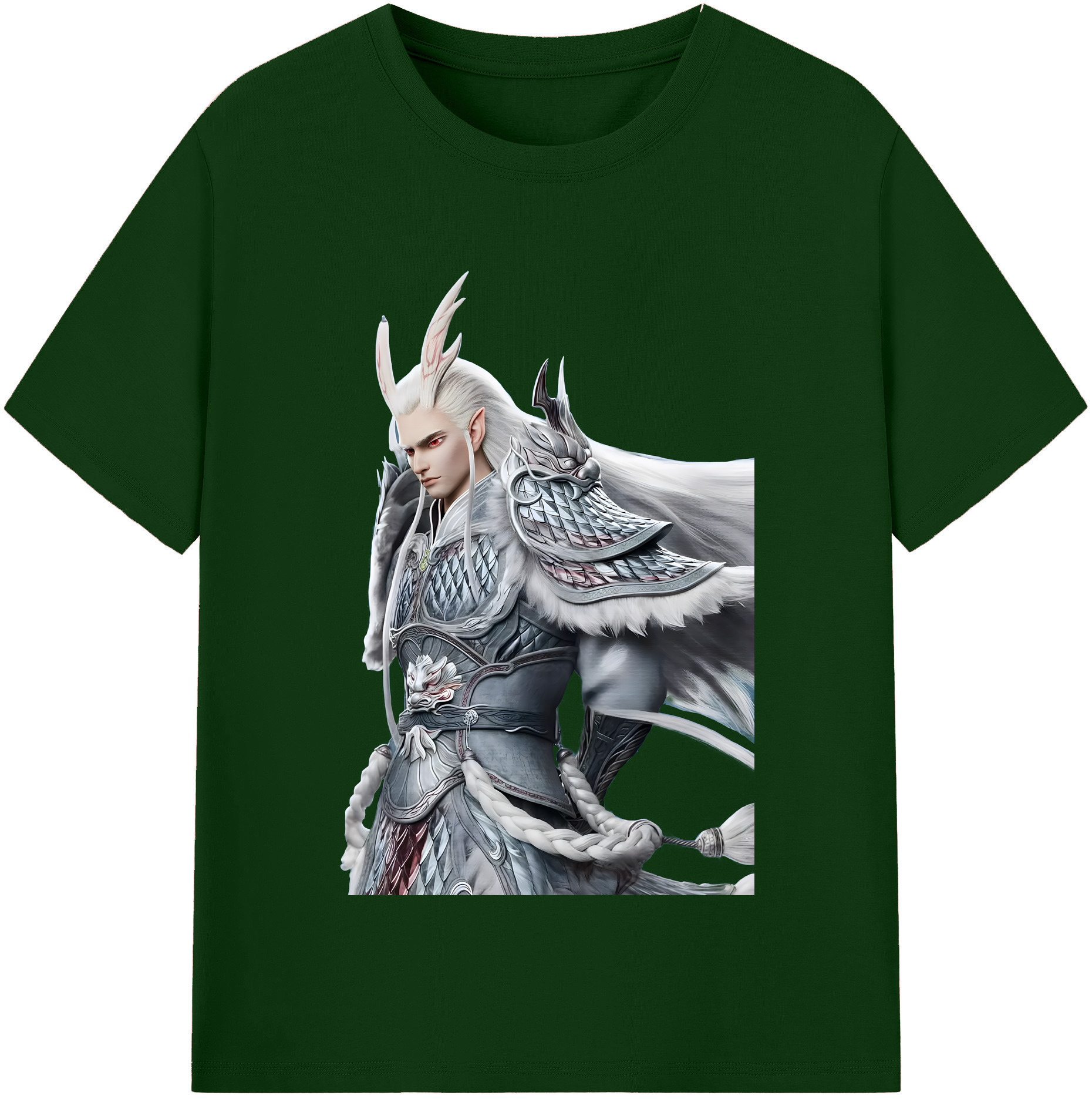 （画像用） Ne Zha 2 ナタ 魔童の大暴れ 綿100％半袖Tシャツ（フロントプリント）
